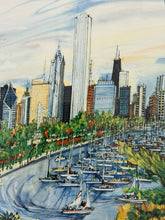 Load image into Gallery viewer, Offset Lithograph "Chicago Waterfront" by Mark Andrew McMahon, signed