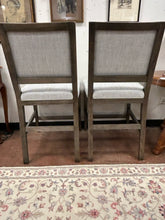 Load image into Gallery viewer, Pair of "Samson Counter Stools" in Greylan Maple with "Dove" Upholstery from Bassett Furniture