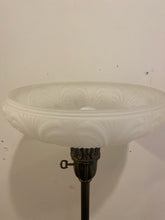 Load image into Gallery viewer, Vintage Torchier Floop Lamp with Glass Shade, 3 way Switch from Marshall Fields
