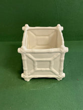 Load image into Gallery viewer, White Ceramic Chinoiserie Inspired Bamboo Cachepot