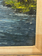 Load image into Gallery viewer, Framed Oil Painting Forest Scene, signed