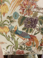 Load image into Gallery viewer, Upholstered Wing Chair and Skirted Ottoman