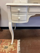 Load image into Gallery viewer, Cream Colored Desk with Removable Hutch from Pottery Barn