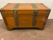Load image into Gallery viewer, Chinese Camphor Wood Chest with Brass Fittings from Taipei