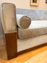 Load image into Gallery viewer, Custom Grey Velvet One Cushion Sofa with Wood Frame