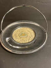 Load image into Gallery viewer, Vintage Silver Plated Server with Lace & Needlepoint Center from Farberware