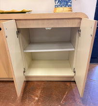 Load image into Gallery viewer, Blonde Wood Art Deco Three Door Cabinet