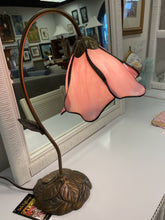 Load image into Gallery viewer, Tiffany Style Pink Flower Petal Lamp