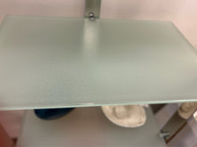 Load image into Gallery viewer, Metal Frame Shelving Unit with Frosted Glass Shelves