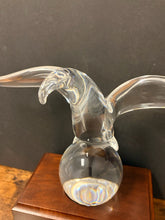 Load image into Gallery viewer, Hand Formed Crystal Eagle on Ball Designed by James Houston for Stueben Crystal