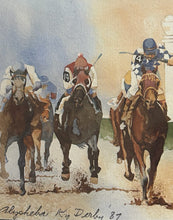 Load image into Gallery viewer, Framed Print, "Alysheba Ky. Derby, '87" by Tony Oswald, signed