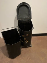 Load image into Gallery viewer, Vintage Tole Coal Scuttle Fireplace Box with Tools