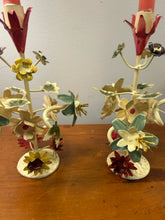 Load image into Gallery viewer, Floral Toile Candleholders from Italy