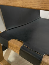 Load image into Gallery viewer, Pair of Vintage Genuine Leather Sling Chairs with Oak Frames from Russel Wright