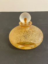Load image into Gallery viewer, Vintage "Geode" Style Amber Glass Perfume Bottle from Lyon, France