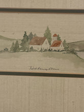 Load image into Gallery viewer, Framed Watercolor of Barn & Silo by Judith Holloway Starnes, signed