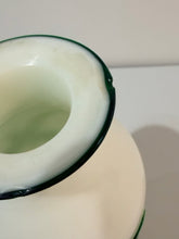 Load image into Gallery viewer, Vintage Peking Vase, White Base Glass & Carved Green Overlay