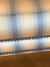 Load image into Gallery viewer, Silk Upholstered Claw Foot Bench with Nailhead Detailing