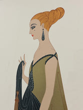 Load image into Gallery viewer, Art Deco "Ready for the Ball" Serigraph by Erte, signed & numbered