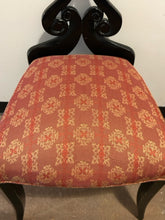 Load image into Gallery viewer, Black Lacquered, Lyre Shaped Splat Back Chair