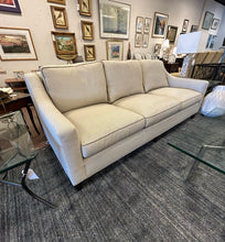 Load image into Gallery viewer, Custom Three Cushion Beige & Grey Upholstered Sofa from Dapha Upholstered Furniture, High Point, NC