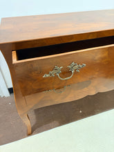 Load image into Gallery viewer, Hollywood Regency Style Burlwood Lowboy Chest of Drawers