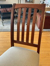 Load image into Gallery viewer, Mission Style Dining Room Table, Three 18"  Leaves & Pads, 2 Upholstered Parson Chairs and 4 Side Chairs from Ethan Allen