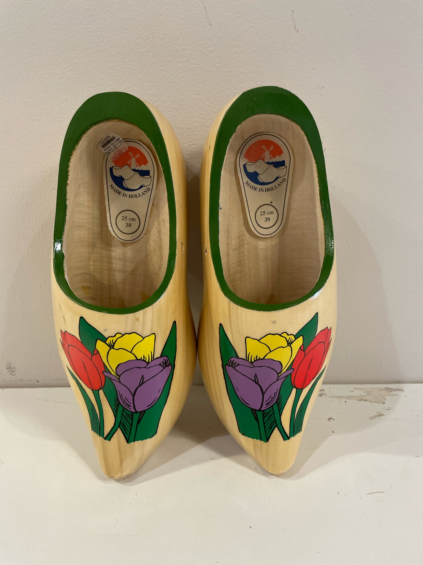 Pair of Floral Hand Painted Dutch Clogs