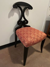 Load image into Gallery viewer, Black Lacquered, Lyre Shaped Splat Back Chair