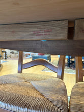 Load image into Gallery viewer, Dining Room Table with Two 18" Leaves, 4 Rush Seat Side Chairs & 2 Arm Chairs from Walter Wabash
