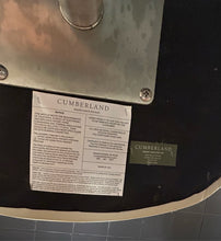 Load image into Gallery viewer, Three Swivel Counter Stools with Metal Base & Foot Rest in Cream Faux Leather Vinyl from Cumberland