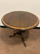 Load image into Gallery viewer, Vintage Mahogany Tilt-Top Table with Tripod Base & Cabriole Legs