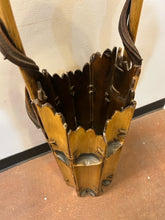 Load image into Gallery viewer, Burnt Bamboo Japanese Floor Vase or Umbrella Stand
