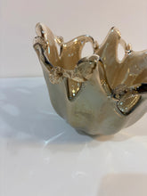 Load image into Gallery viewer, Art Glass Free Form Splash Smoke Gray Luster Bowl from Murano Glass, Italy