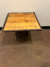 Load image into Gallery viewer, Tree Trunk Base End Table with Wood Top