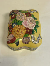 Load image into Gallery viewer, Yellow Floral Ceramic Decorative Box