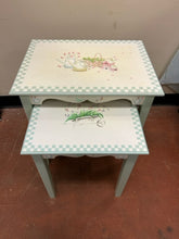 Load image into Gallery viewer, Two Garden Motif Nesting Tables