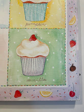 Load image into Gallery viewer, Canvas Print of Four Cupcakes