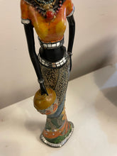 Load image into Gallery viewer, Hand Painted African Woman Figurine