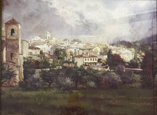 Load image into Gallery viewer, Framed Canvas Reproduction of Mediterranean Village Landscape