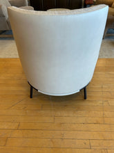 Load image into Gallery viewer, Upholstered Arm Chair with Leather Back from Nicoline Italia