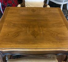 Load image into Gallery viewer, French Provincial Style Game Table with Four Cane Back Armchairs