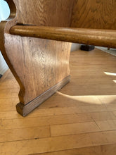 Load image into Gallery viewer, Vintage Oak Church Pew