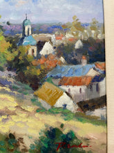 Load image into Gallery viewer, Framed Oil Painting of Path Leading to Village, signed