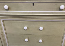 Load image into Gallery viewer, Green Six Drawer Shabby Chic Dresser