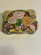 Load image into Gallery viewer, Yellow Floral Ceramic Decorative Box