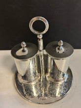 Load image into Gallery viewer, Vintage Silver Plated Salt & Pepper Grinder with Caddy from Aldo Tura, made in Italy