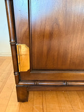Load image into Gallery viewer, Vintage Two Door Glass Front Lighted Display Cabinet with Brass Hardware from Baker, Knapp & Tubbs