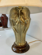 Load image into Gallery viewer, Mid-Century Brass 3 Sided Elephant Lamp from Tyndale of Chicago
