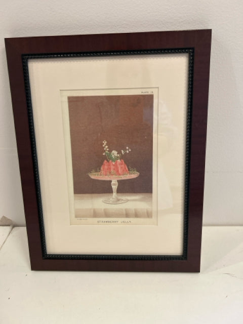 Framed Print Dessert-  Rice A La Strawberry Jelly